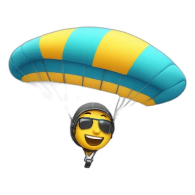 Paragliding smiles sticker