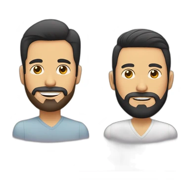 a colombian with a beard and a vietnamese gay couple sticker