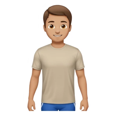 a man walking with sport t shirt sticker