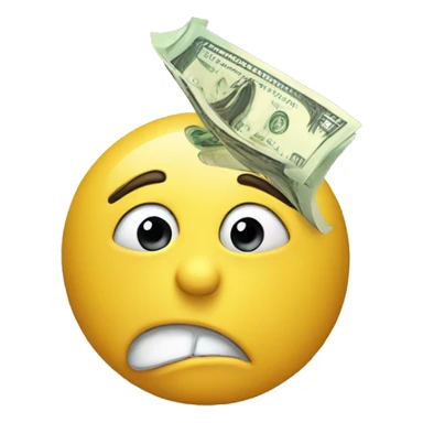 astonished money sticker