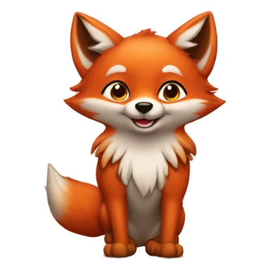 flirtatious loving fox sticker