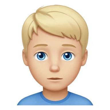 blond boy with short hair  sticker