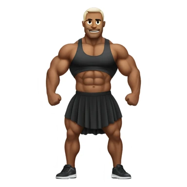 bodybuilder with a skirt sticker