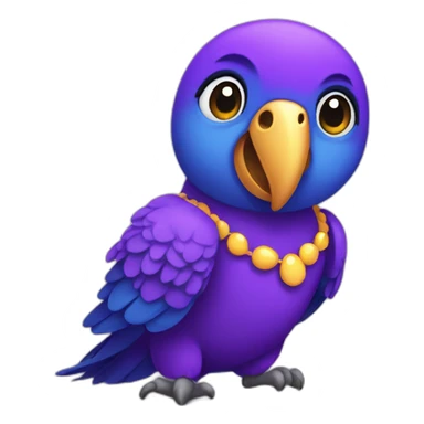 purple party parrot sticker