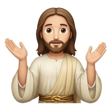Jesus Christ holding out one of his hands for us sticker