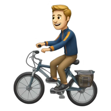 Julien sur un vélo de route sticker