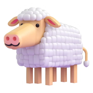 square Minecraft sheep sticker