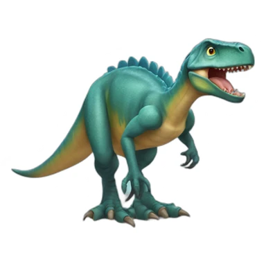 Dinosaurio azul con patas de gallina sticker