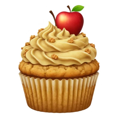 Apple crumb cupcake with apples  sticker