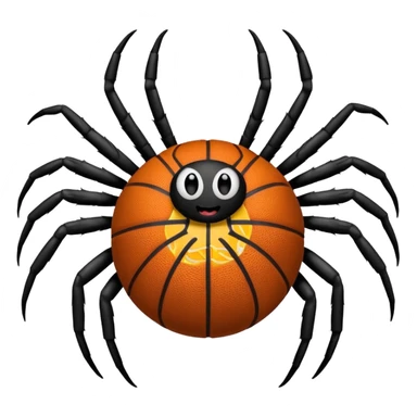 A spider with a basketball sticker