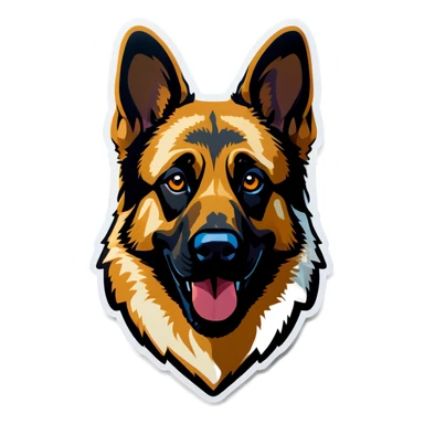 German shepherd  sticker