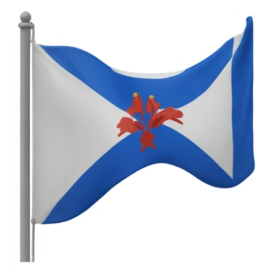 Drapeau Galice cadre blanc avec barre de travers bleu  sticker