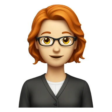 Redhead math teacher sticker