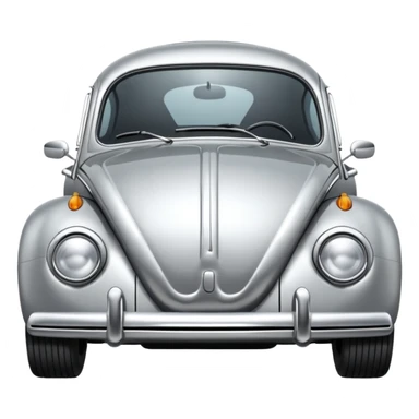 silver vw bug car sticker