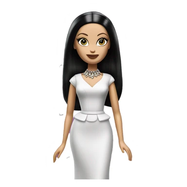 Dulcissima Barbie, Morticia Addams,cute,showing off, show full body,accessories  sticker