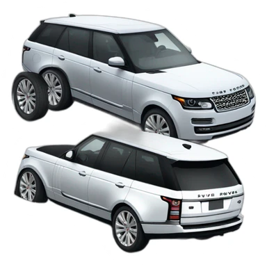 white brand new Range Rover sticker