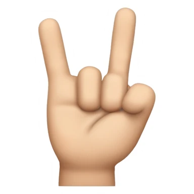 Mano índice y pulgar derechos, meñique anular y medio doblados sticker