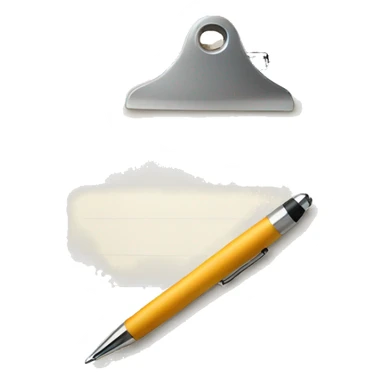 clipboard with paper and pen sticker