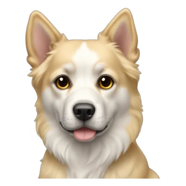 perro blanco, orejas blonde sticker