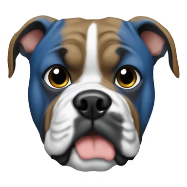 Pitt bulldog and boxer mix blue color sticker