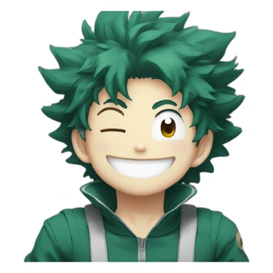 Izuku midoriya laughing sticker