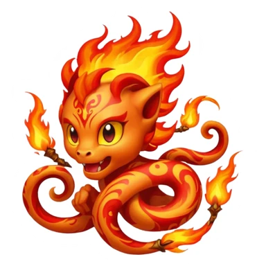 fire elemental tattoo sticker