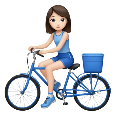 1 girl seating be side of boys bike sticker