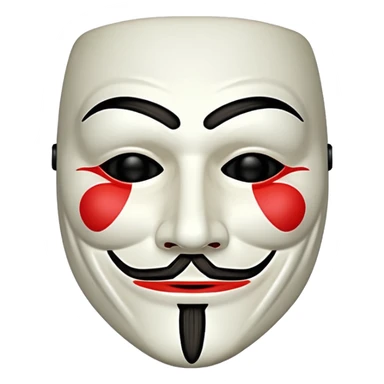 Guy fawkes mask emoji sticker