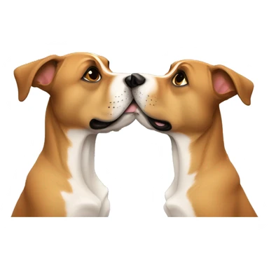 Dogs kissing sticker