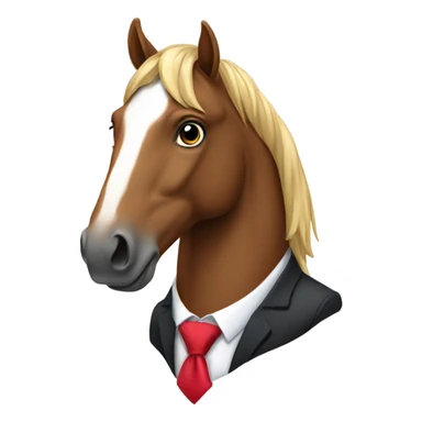 Horse wearing a tie sticker
