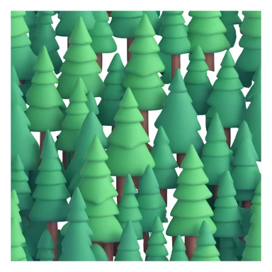 dense forest with pine trees sticker