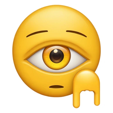 An eye twitch emoji sticker