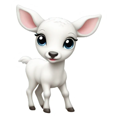 Cute baby White deer sticker