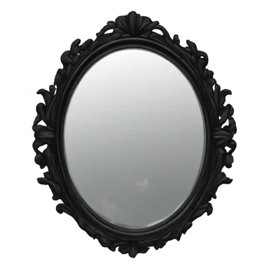 black Vintage mirror  sticker