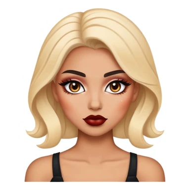 pretty baddie with makeup sticker