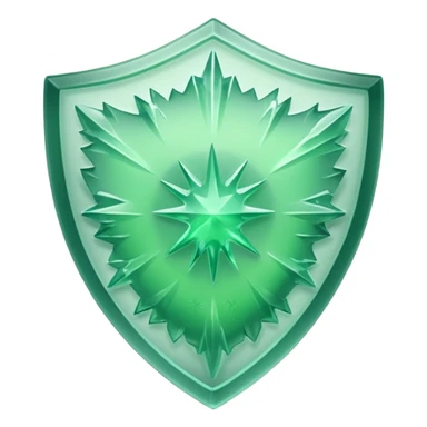 green ice frosted shield sticker