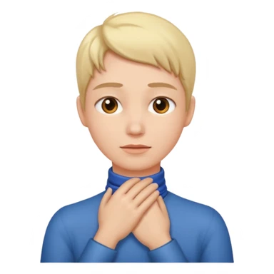 hands on neck  sticker