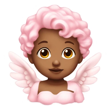 Soft pink cherub baby sticker