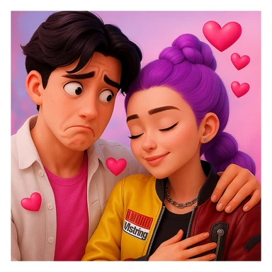 give some differnet expressions to the boy sticker