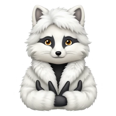 White Fur coat sticker