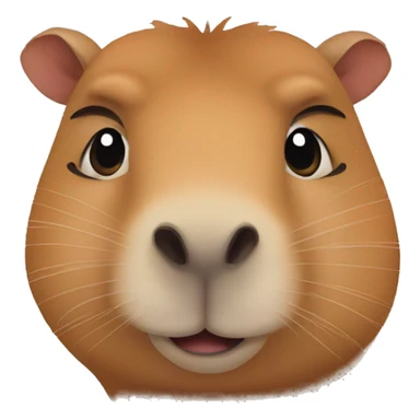 capybara with hearts for eyes sticker
