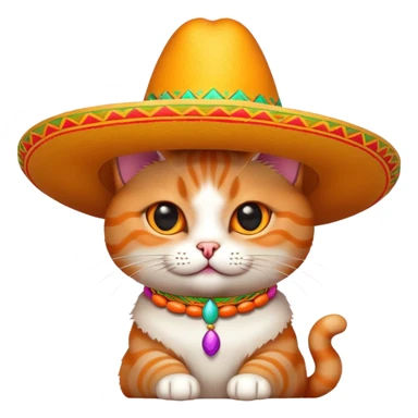 cat with a sombrero sticker