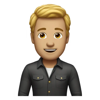 memoji man loiro sticker