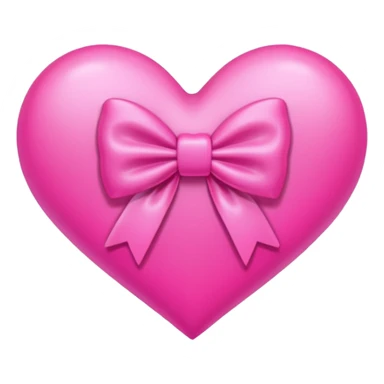 neon heart with a pink bow and heart pattern on the bow sticker