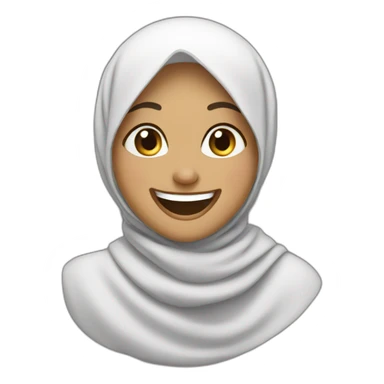 Hijabi girl laughing  sticker
