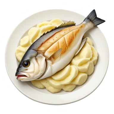 Sea bass and mashed potatoes  sticker