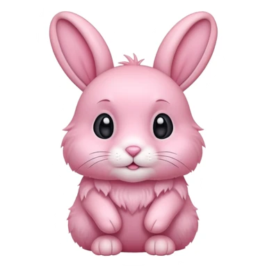 realistic little pink rabbit sticker