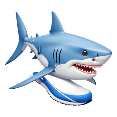 shark wearing blue nikes sticker