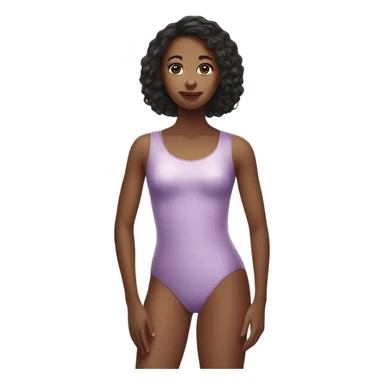 realistic girl in leotard sticker