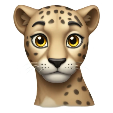 Intrigued panther sticker